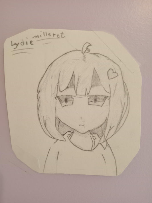 Ma création, mon dessin d'origine, une petite fille.